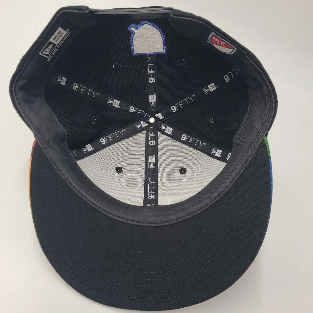 Nashville SC Hat Snapback New Era 9Fifty Black Rainbow MLS Soccer Pride LGBT Men